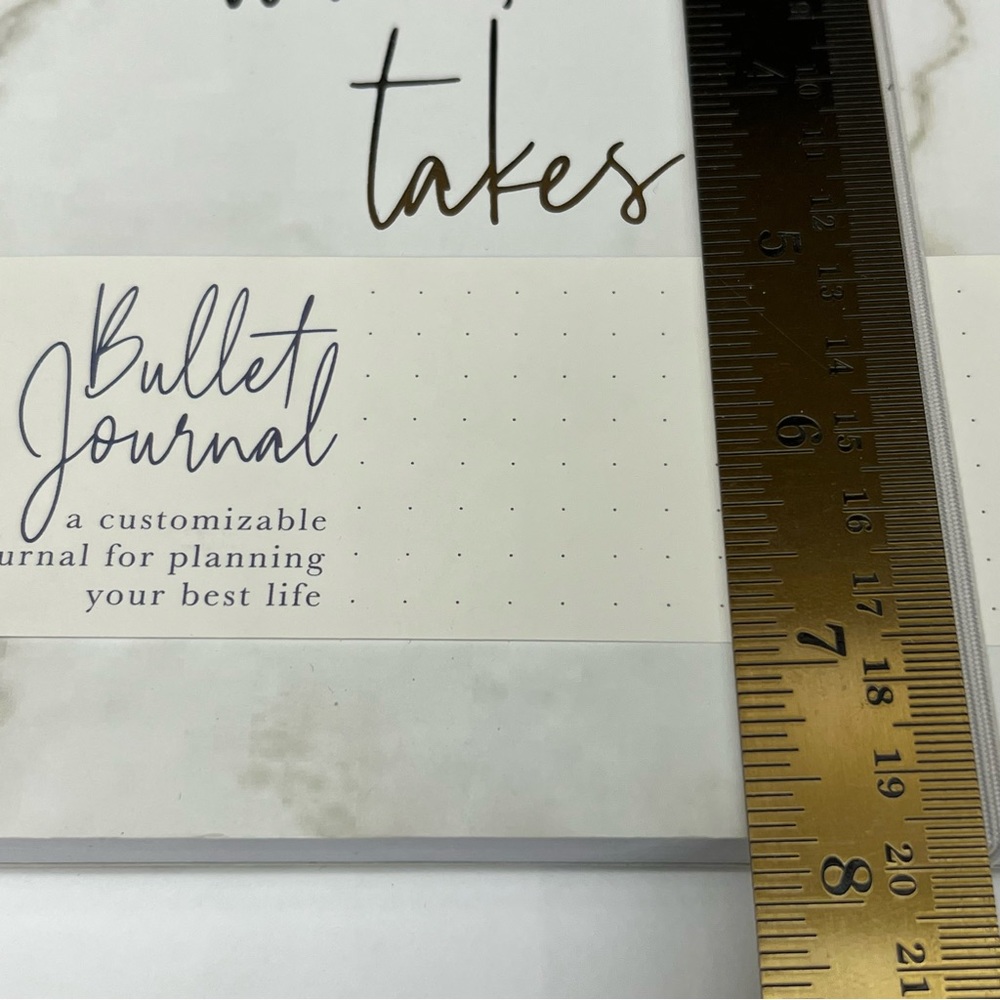 Bullet Journal Hardcover Dotted Gridded Notebook Customizable Bujo Marble Gray - Picture 12 of 16